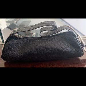 Prune handbag black silver leather Argentina